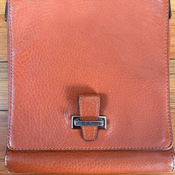 Michael Kors Burnt Orange Pebbled Leather Crossbody Bag - Picture 3 of 7